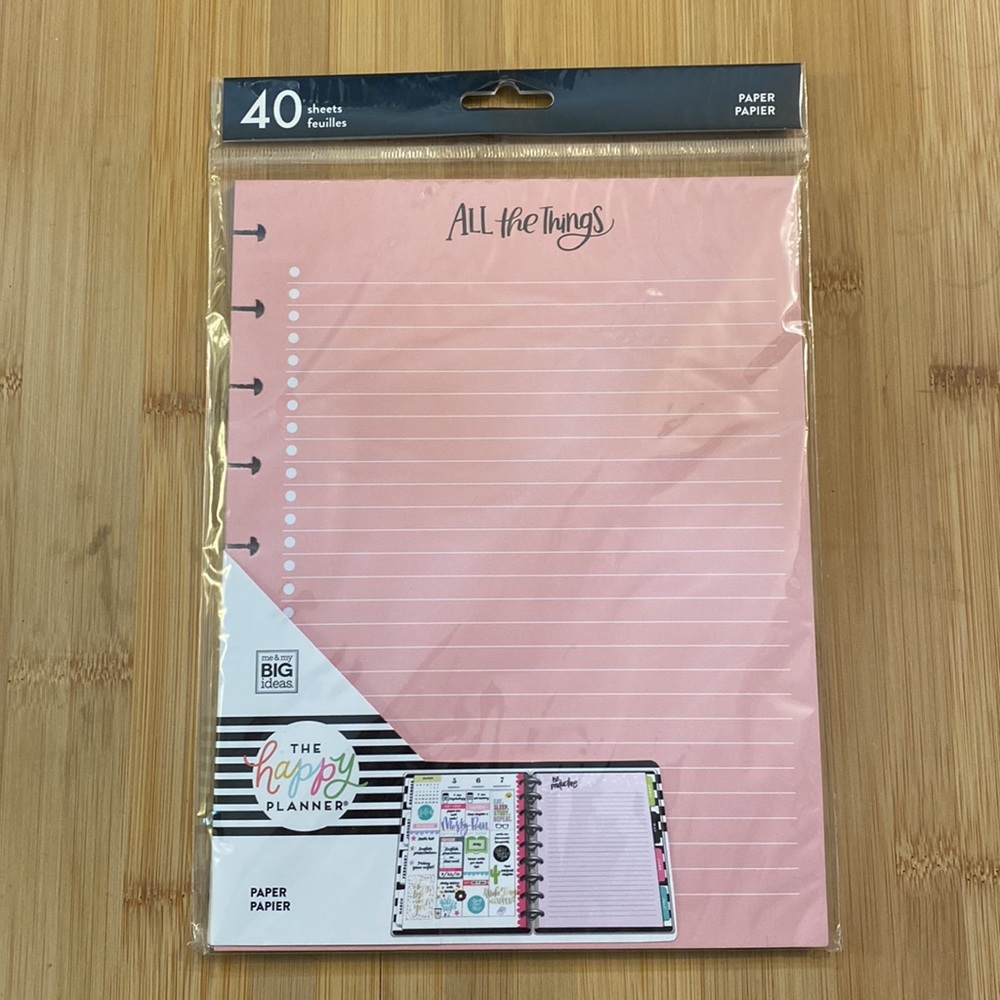 NWT The Happy Planner, Note Sheets